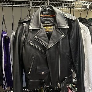 Milwaukee leather black jacket good condition worn once